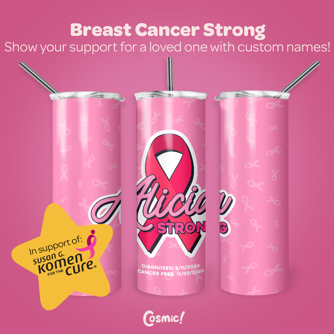 Custom Breast Cancer Support Tumbler