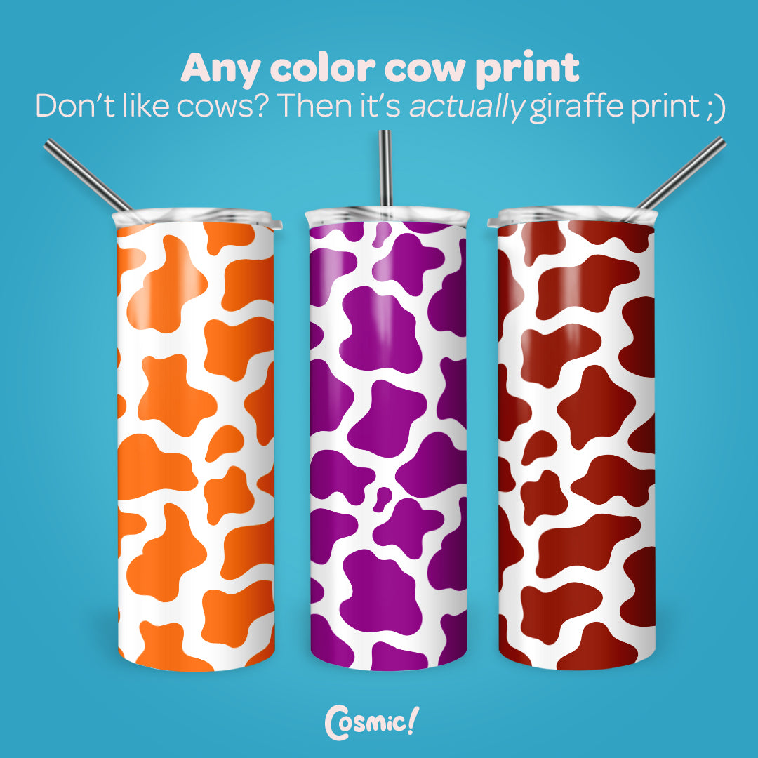 Cow Print Tumbler